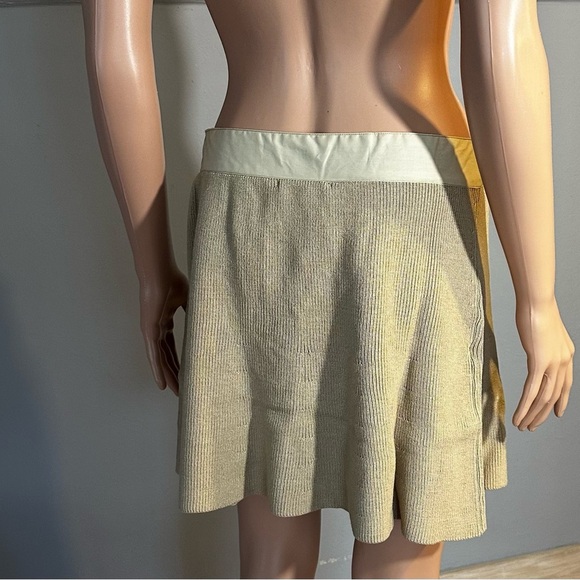 Torn by Ronny Kobo Lucy Skirt Tan Beige Button Front Medium NWT - Picture 6 of 6